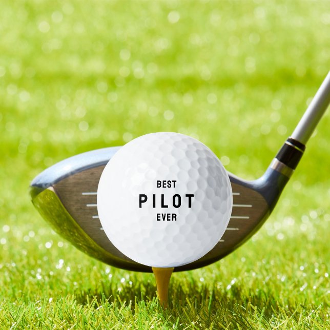 Best pilot ever Aviation Simple Typography  Golf Balls (Creator Uploaded)