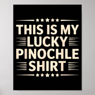 Best Pinochle Art For Men Women Kids Playing Cards Poster