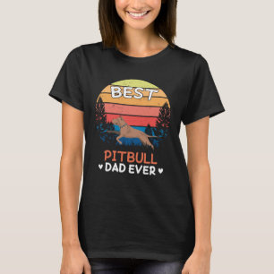 Best Pitbull Dad Ever Retro Vintage T-Shirt