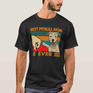 Best Pitbull Mum Ever Vintage Dogs Mum Tees Mother