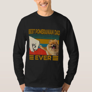 Best Pomeranian Dad Ever Retro Father Day T-Shirt