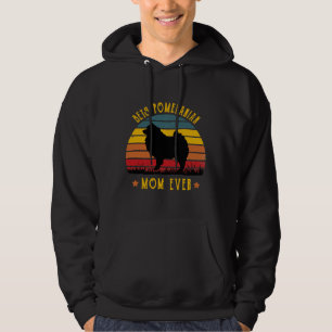 Best Pomeranian Mum Ever Funny Mum Graphic Pomera Hoodie
