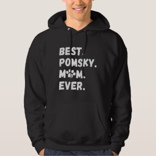 Best Pomsky Mum Ever Funny Pomeranian Husky Dog Hoodie