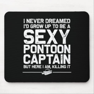 Best Pontoon Captain Art For Men Women Boating Pon Mouse Pad