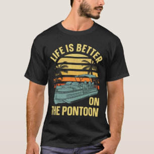 Best Pontoon Captain Art For Men Women Boating Pon T-Shirt