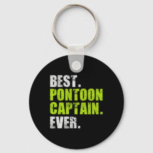 Best Pontoon Captain Ever Funny Boat Boating Gifts Key Ring