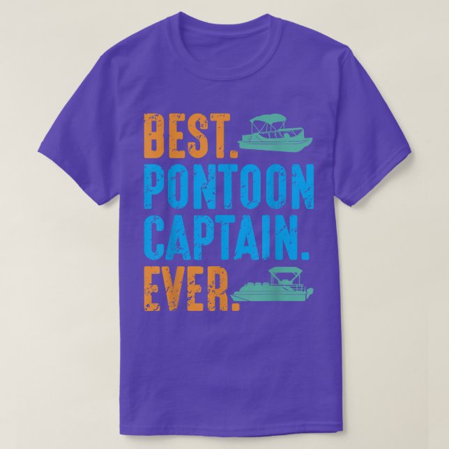 Best Pontoon Captain ever Pontooning boat kit Moto T-Shirt (Design Front)