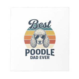 Best Poodle Dad Ever Vintage Engraved Dog Shirt_1 Notepad