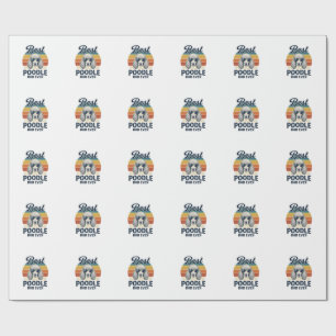 Best Poodle Dad Ever Vintage Engraved Dog Shirt_1 Wrapping Paper