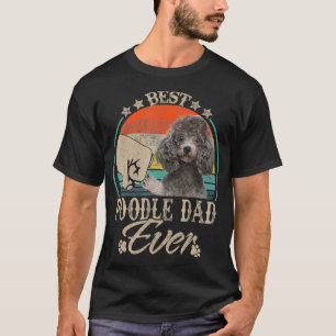 Best Poodle Dad Ever  Vintage Fist Bump Dog Gift T-Shirt