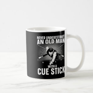 Best Pool Art For Men Grandpa Billiard Player Pool Coffee Mug