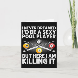 Best Pool Design For Men Women Billiards Lover Poo Card