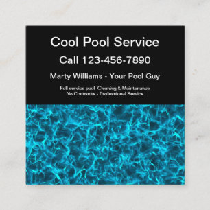 Best Pool Service Pool Water Business Cards