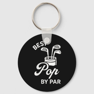 Best Pop By Par Funny Par Tee Dad Golf Golfing Poc Key Ring