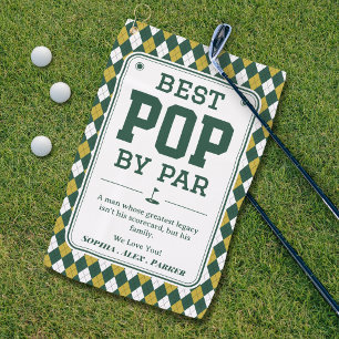 Best Pop by Par Personalised Golf Towel Gift