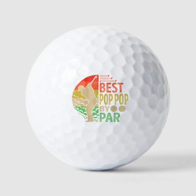 Best POP POP By Par Golf Golfer Balls (Front)