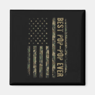 Best Pop Pop Ever Camouflage American Flag Father' Magnet