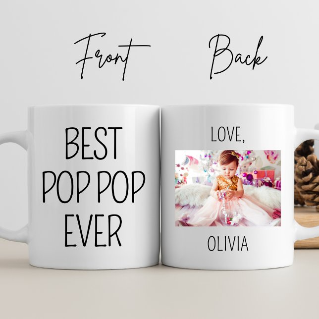 Best Pop Pop Ever Personalised Photo Best Grandpa Mug (Creator Uploaded)