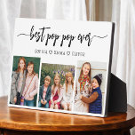 Best Pop Pop Grandpa Grandchildren Photo Collage Plaque<br><div class="desc">Capture the love between Pop Pop and his grandchildren with our Grandfather Grandpa Grandchildren Photo Collage Plaque. This personalised plaque features a heartwarming photo collage, beautifully displaying cherished moments shared between Papa and his beloved grandchildren. Surrounding the photos is the endearing title "Poppy, " adding a special touch to the...</div>