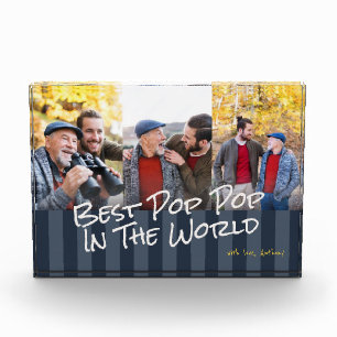 Best Pop Pop In The World Custom Photo Block