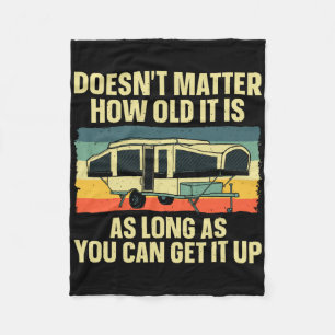 Best Pop Up Camper Art For Men Women Pop Up Traile Fleece Blanket