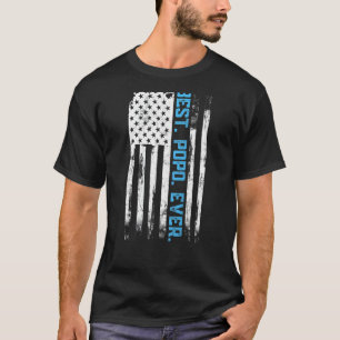 Best Popo Ever American Usa Flag Father’s Day For T-Shirt