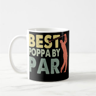 Best poppa By Par Father's Day Golf Gift Grandpa  Coffee Mug