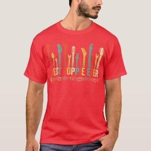 Best Poppie Ever Guitar Lover Funny Guitarist Fath T-Shirt