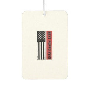 Best Poppo Ever Patriotic Flag Vintage Graphic_1 Car Air Freshener