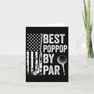 Best Poppop By Par Usa Flag Golf Fathers Day Golfi Card