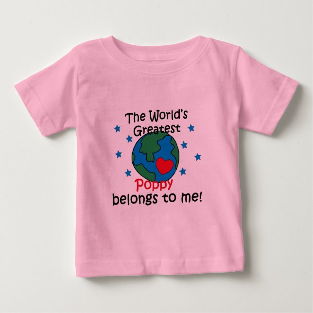 Best Poppy Belongs to me Baby T-Shirt (Front)