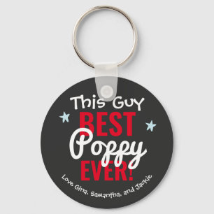 Best Poppy Ever Custom Name Key Ring