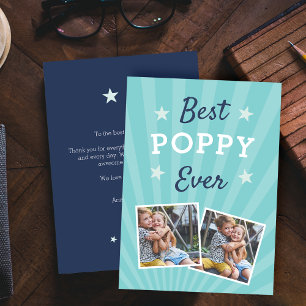 Best Poppy Ever Father's Day Flat Photo Card