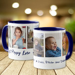 Best Poppy Ever Grandchildren 5 Photo Collage Blue Mug<br><div class="desc">Cute photo mug personalized with 5 photos , Best Poppy Ever typography and grandkids names. makes a special gift for father's day, grandparents day , birthday and christmas.</div>