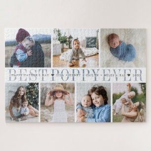Best Poppy Ever   Grandchildren Photo Collage Jigsaw Puzzle