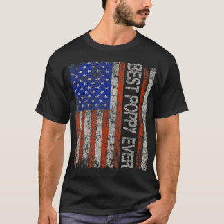 Best Poppy Ever Retro Vintage For Papa Grandpa Fat T-Shirt