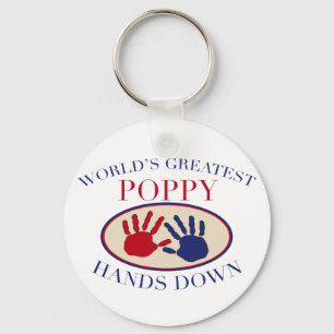 Best Poppy Hands Down Key Ring