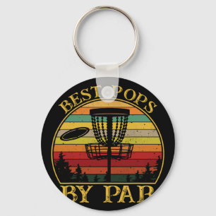 Best Pops By Par Funny Disc Golfing Dad Key Ring
