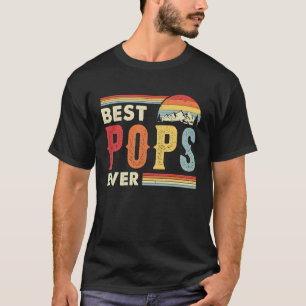 Best Pops Ever Men Vintage Retro Decoration Grandp T-Shirt