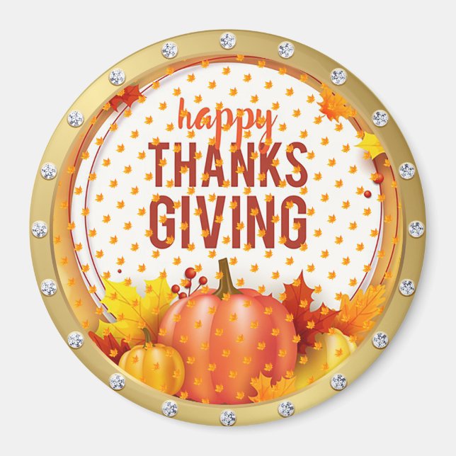 Best Popular Happy Thanksgiving Gift Magnet (Front)