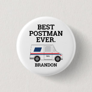 Best Postman Ever Personal Mailman Appreciation 3 Cm Round Badge