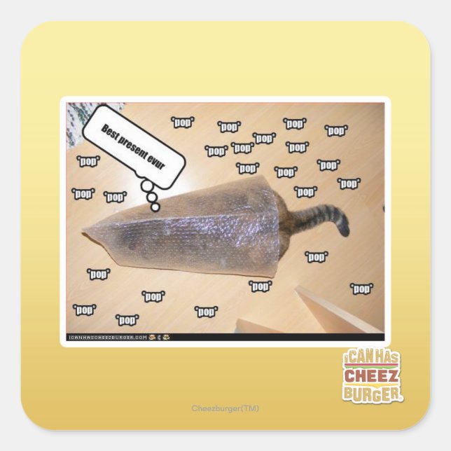 Best present evur square sticker (Front)