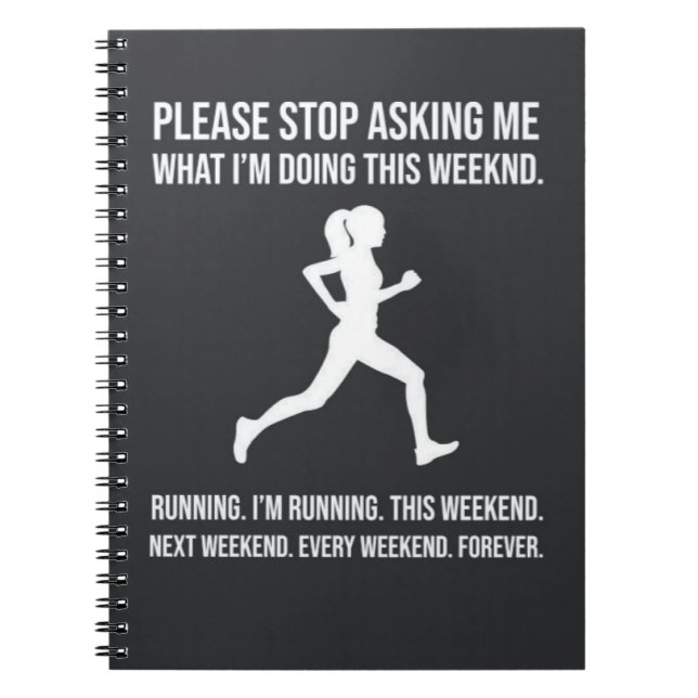 Best Presents For A Runner For Her Running Family Notebook (Front)