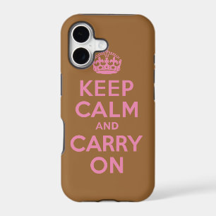 Best Price Keep Calm And Carry On Pink and Brown