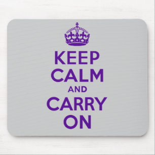 Best Price Keep Calm And Carry On Purple Mouse Pad