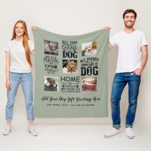 BEST PRICES! DOG Owner Quotes PHOTO COLLAGE Gift Fleece Blanket