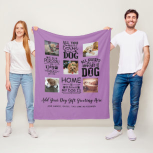 BEST PRICES! DOG Owner Quotes PHOTO COLLAGE Gift Fleece Blanket