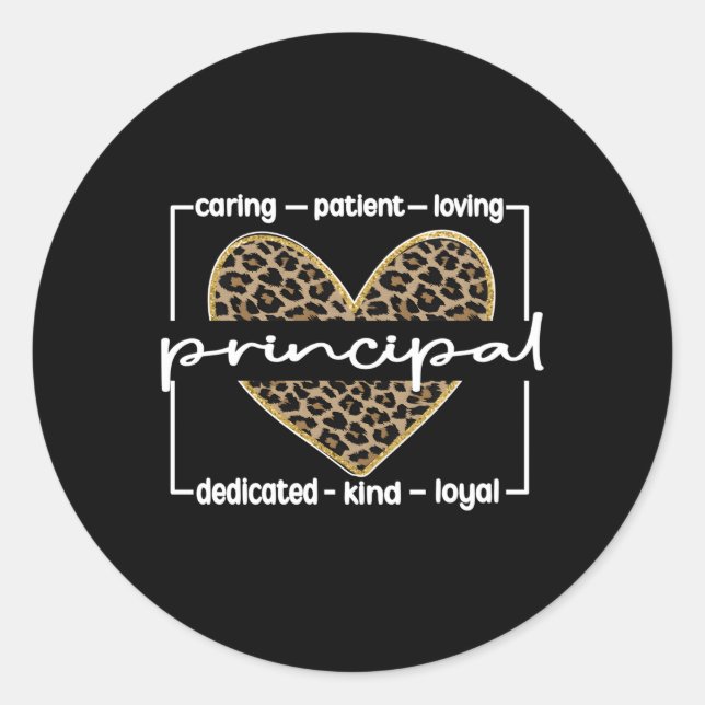 Best Principal Appreciation School Principal Classic Round Sticker (Front)