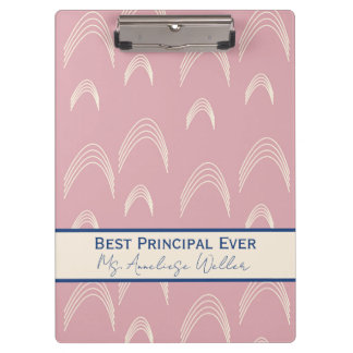 Best Principal Ever Personalized Boho Rainbow Clipboard
