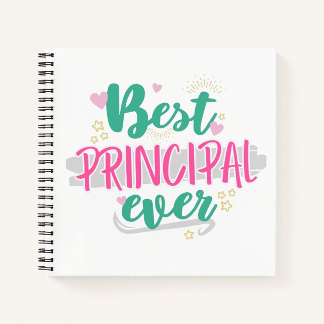 Best Principal Ever, Thank You Principal Gift Notebook (Front)